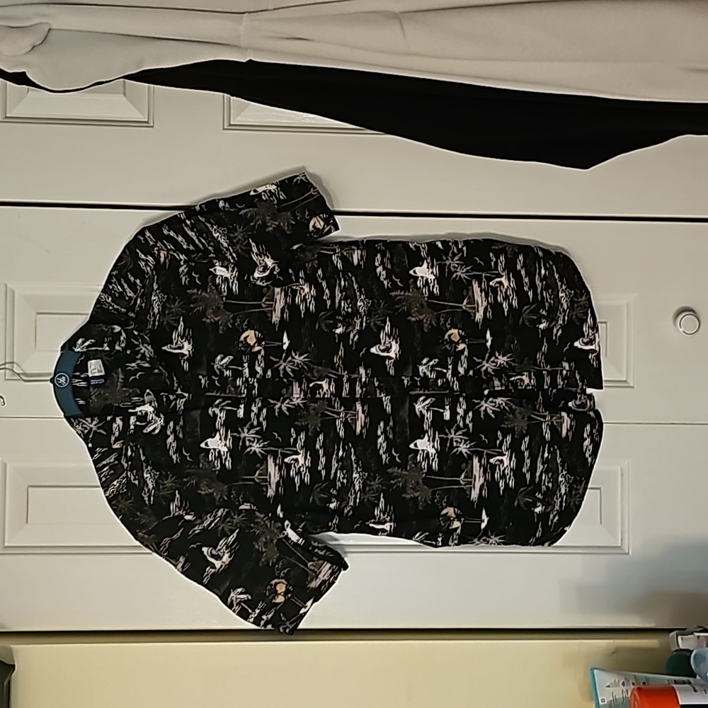 H&M Divided Sharks button-front Hawaiian short sleeve shirt